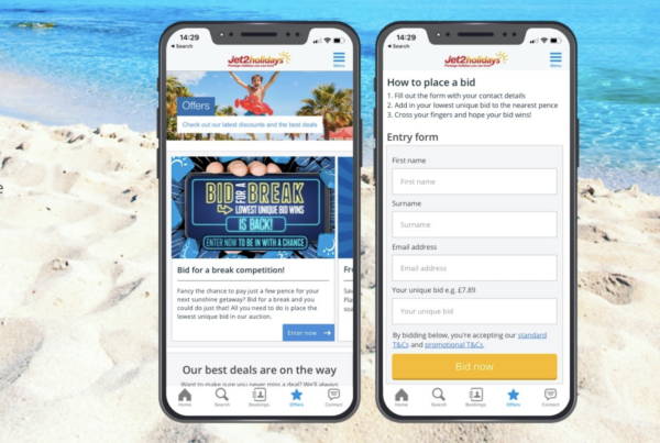 Jet2holidays scommette nuovamente su Bid for a Break